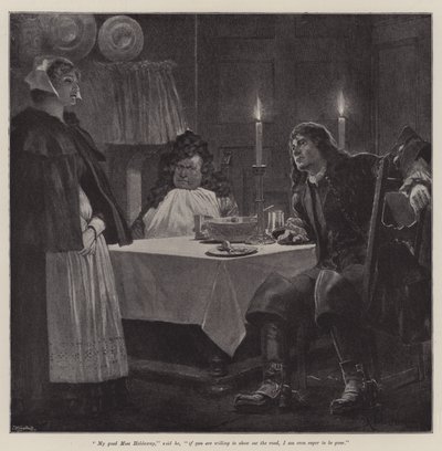 Illustration for The Great North Road, by Robert Louis Stevenson by Richard Caton Woodville junior